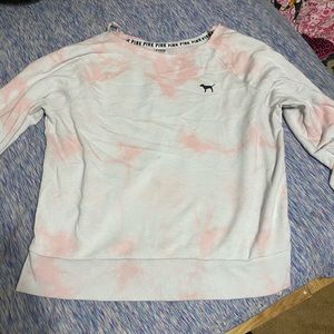 Pinks Pink tie dye long sleeve tee shirt
